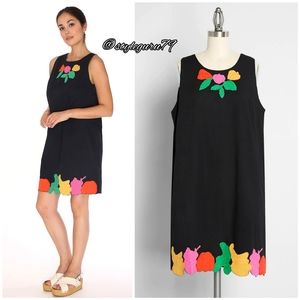 NWT, Modcloth, Pepaloves Savor The Sweetness Fruits Shift Dress In BLACK